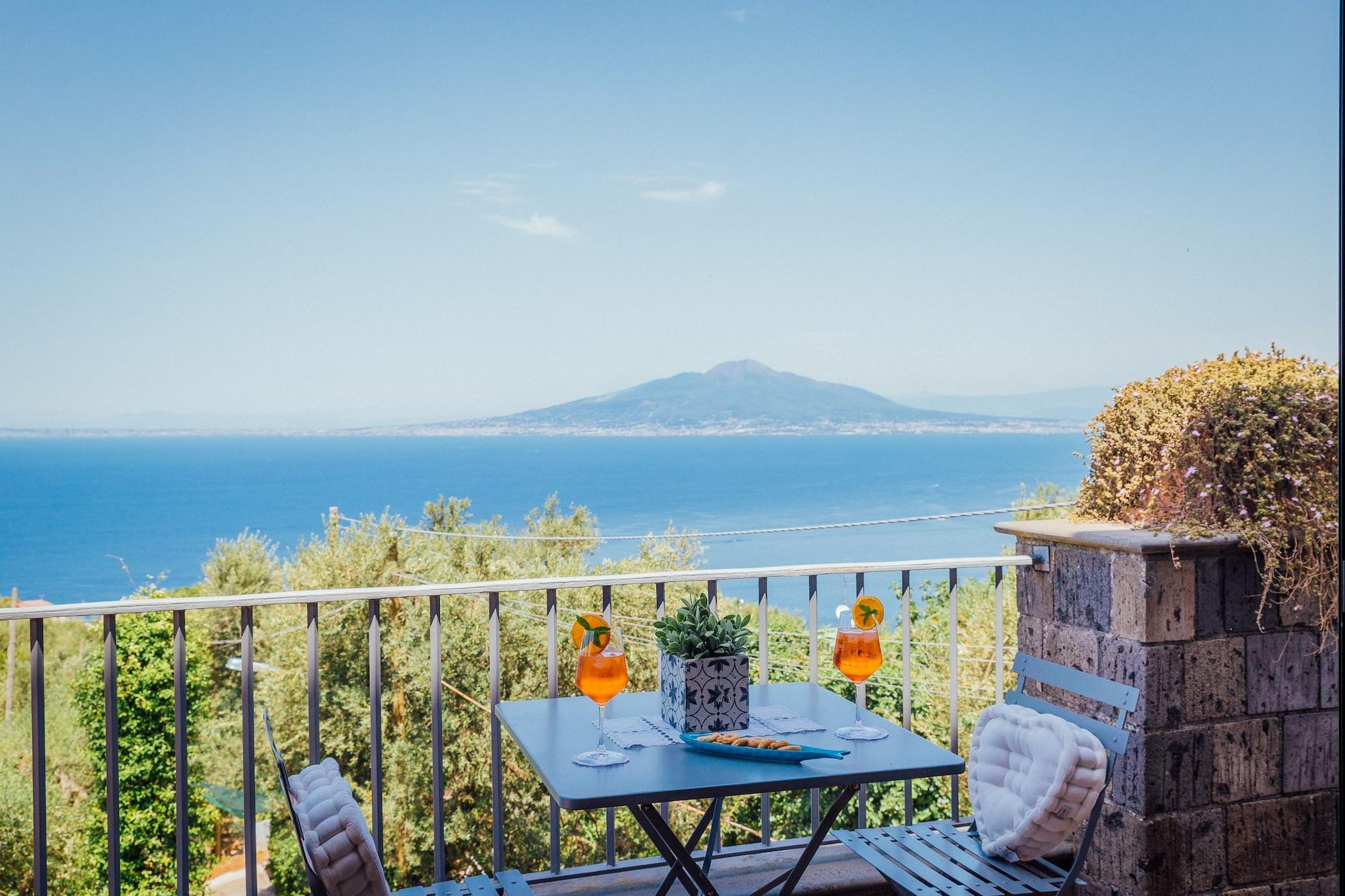 Villa Carolina Sorrento Private Heated Pool And Sea View Bagian luar foto