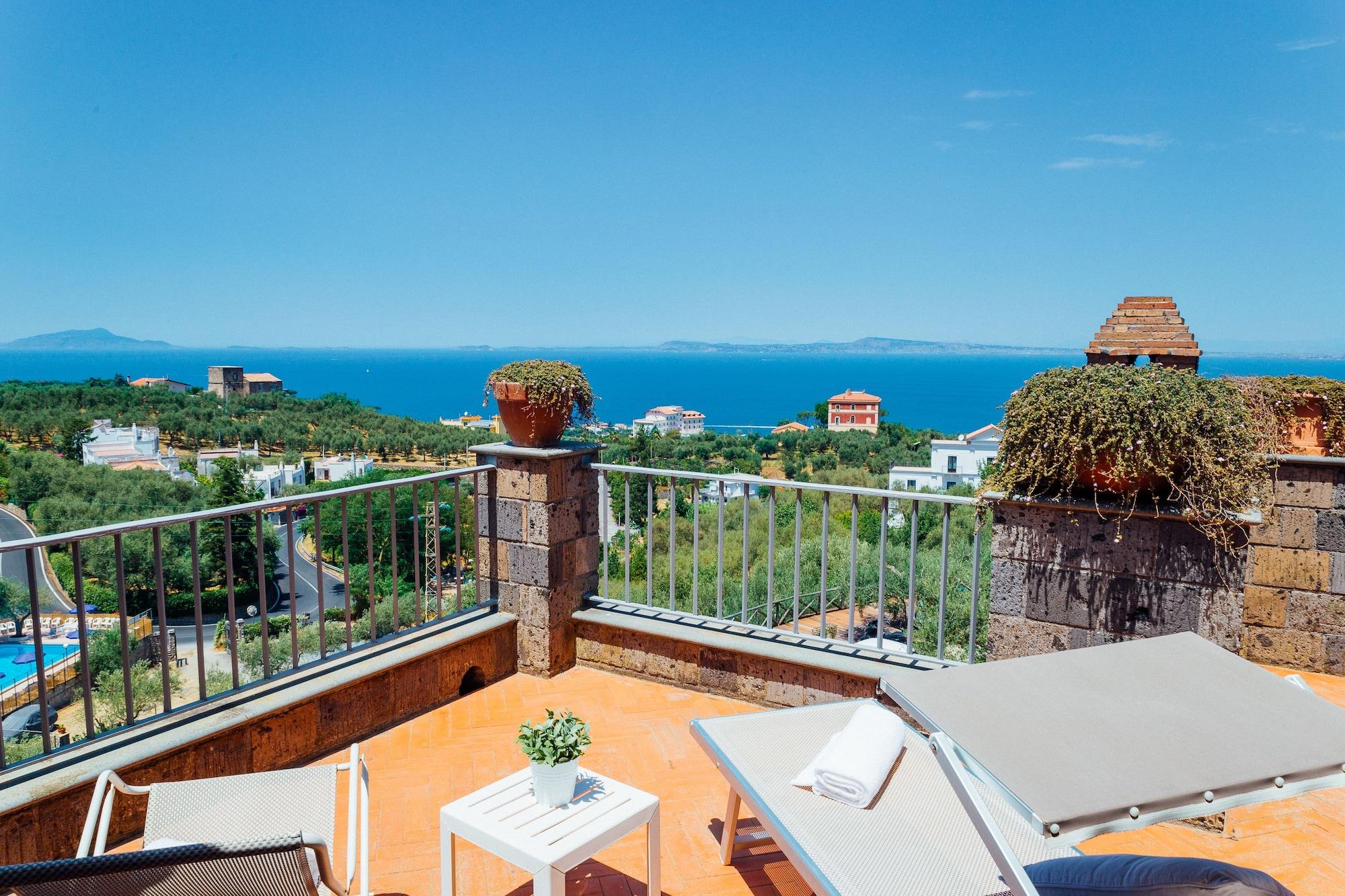 Villa Carolina Sorrento Private Heated Pool And Sea View Bagian luar foto