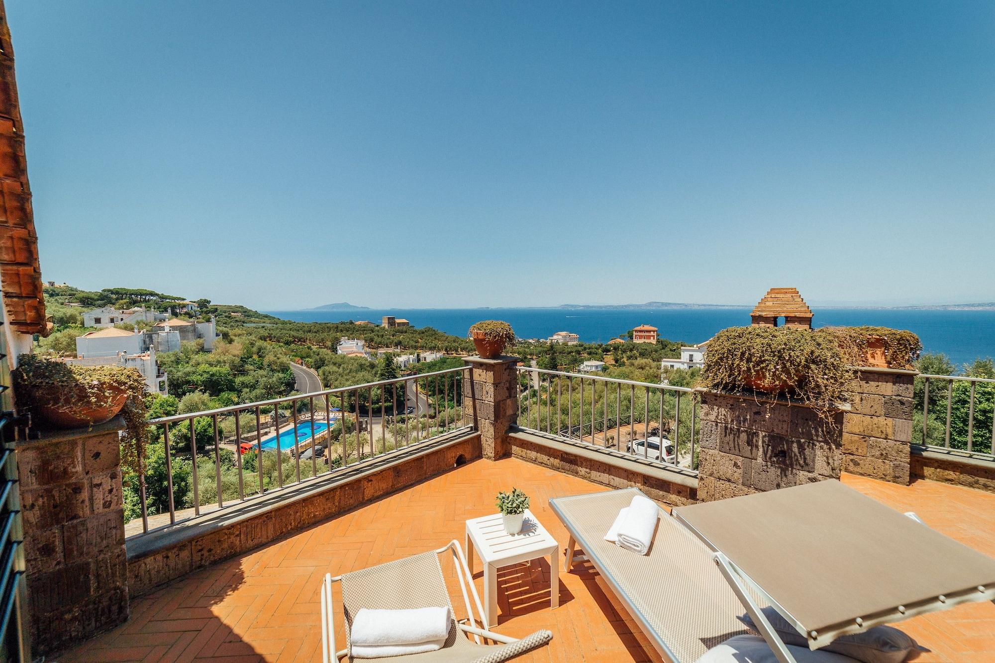 Villa Carolina Sorrento Private Heated Pool And Sea View Bagian luar foto