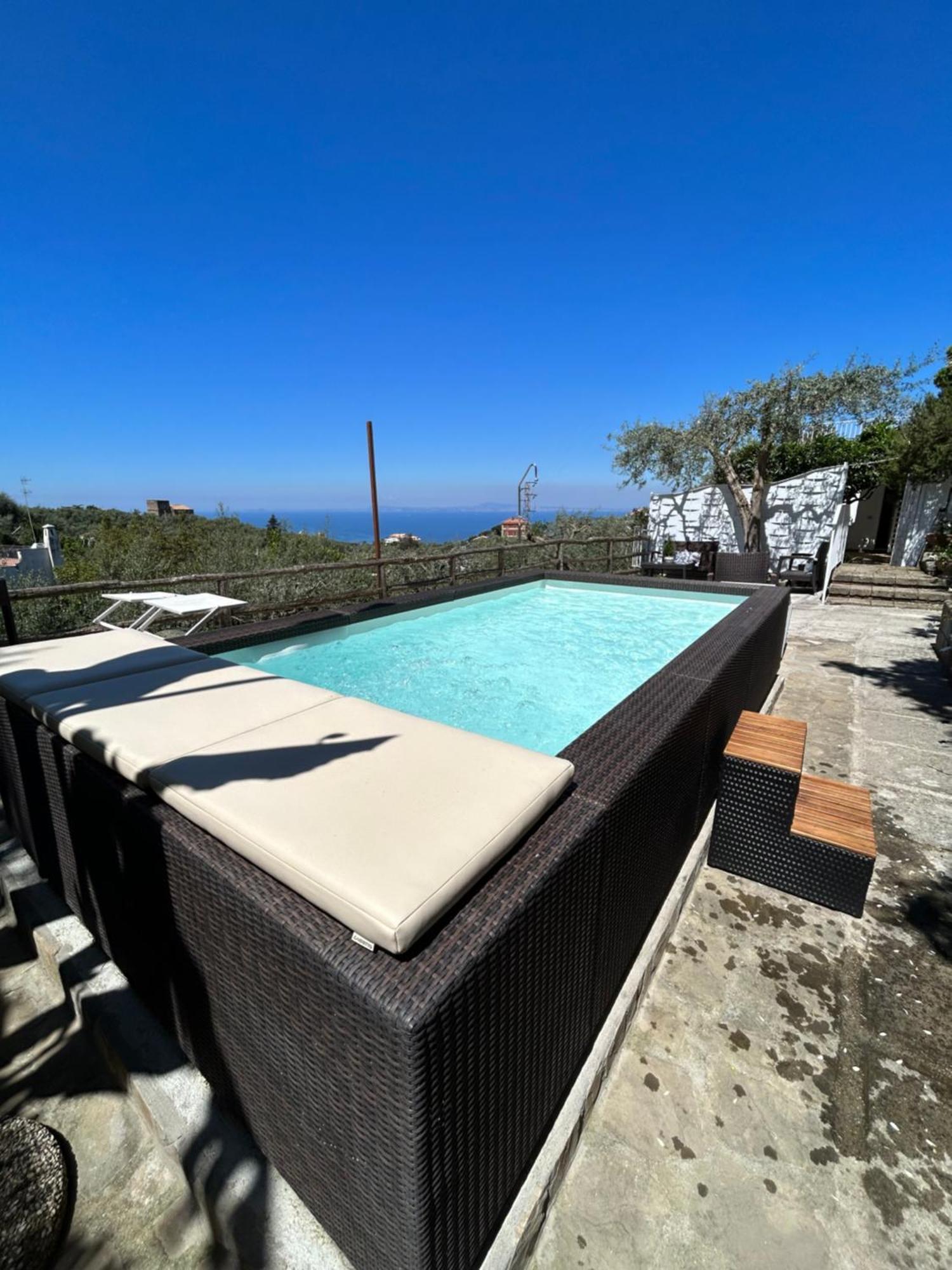Villa Carolina Sorrento Private Heated Pool And Sea View Bagian luar foto